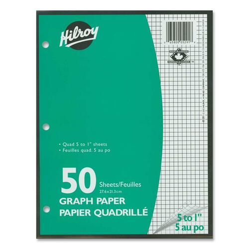 Hilroy Graph Paper (5:1" Quad) - 50 sheets - Image 1